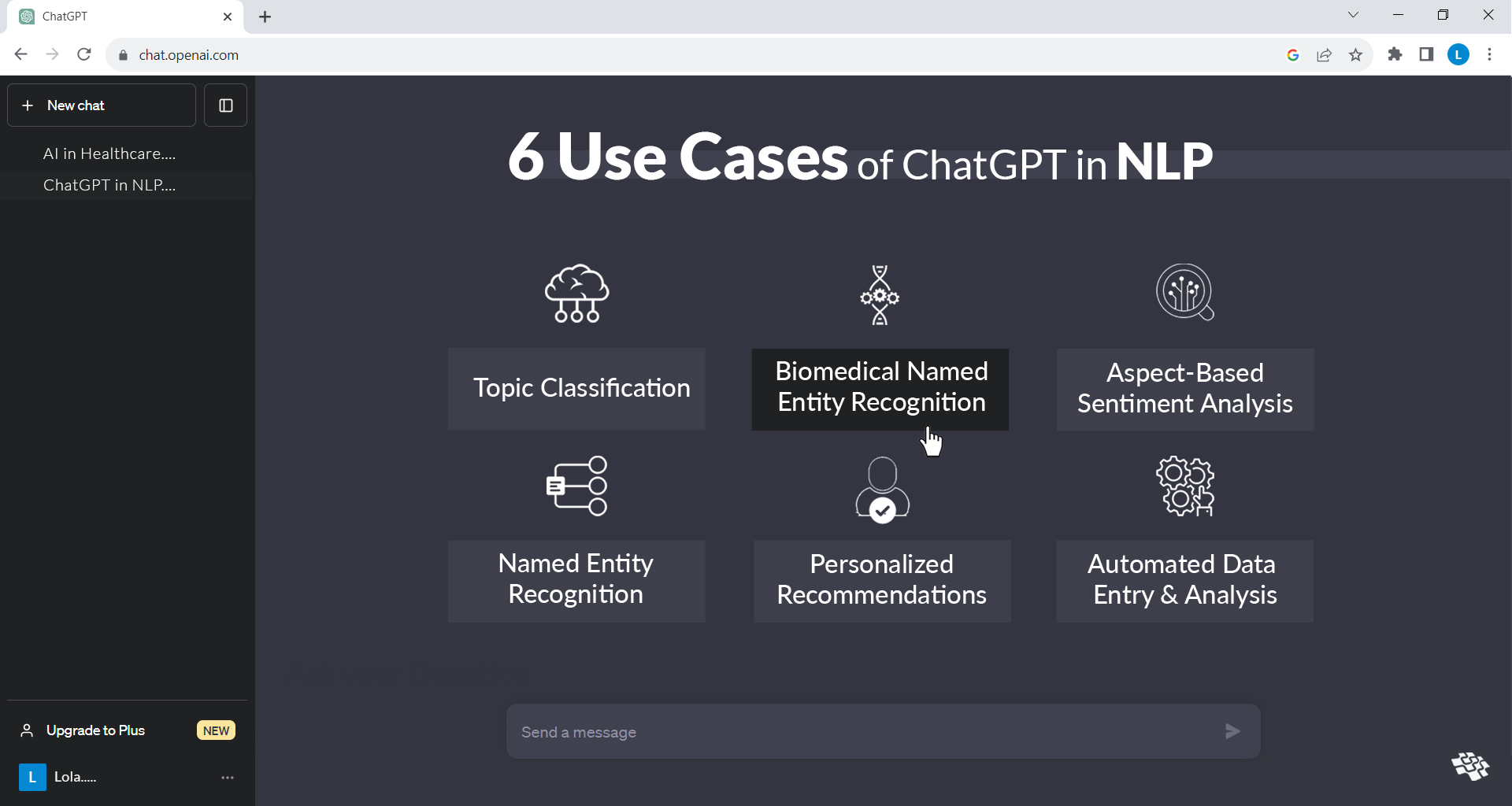 ChatGPT in NLP: Use Cases