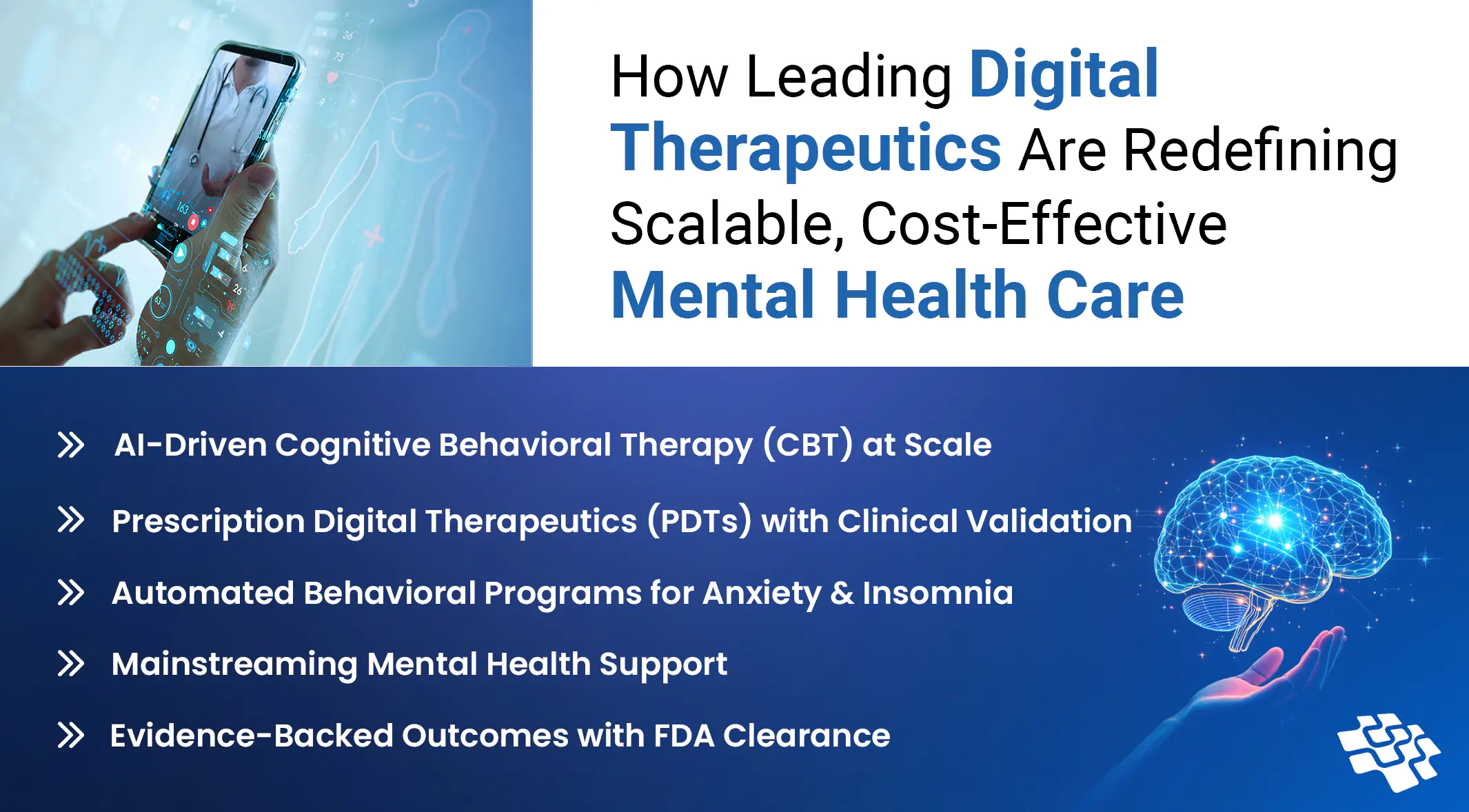 Digital therapeutics for mental health